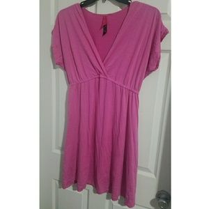 Pink V Neck dress.